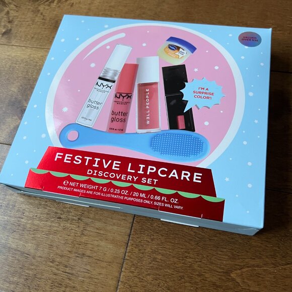 Well People/NYX/e.l.f/Vaseline 6Pc Festive Lipcare Discovery Set - New in Box - Picture 1 of 3